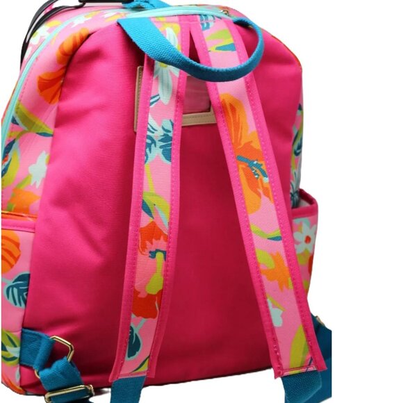 Spartina 449 Pink Tropical Tennis Backpack - Picture 2 of 8